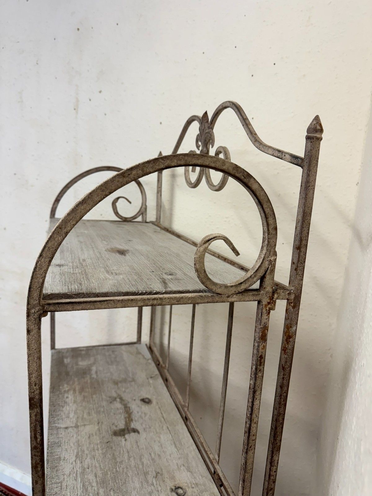 photo for sale French Metal And Wood Folding Four Shelf Stand