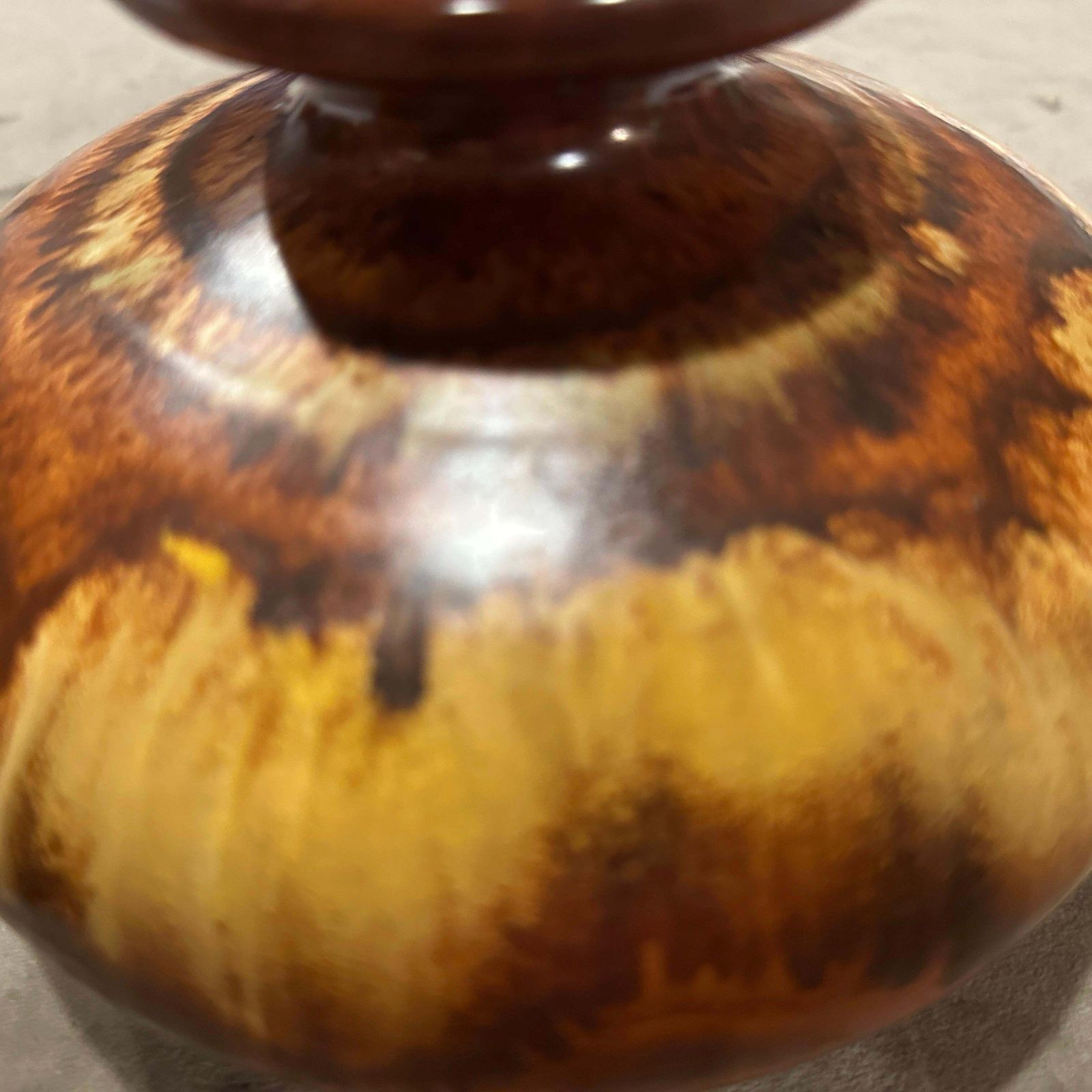 photo furniture Two 1970s Modernist Brown Ceramic Italian Vases By Giovanni Bertoncello