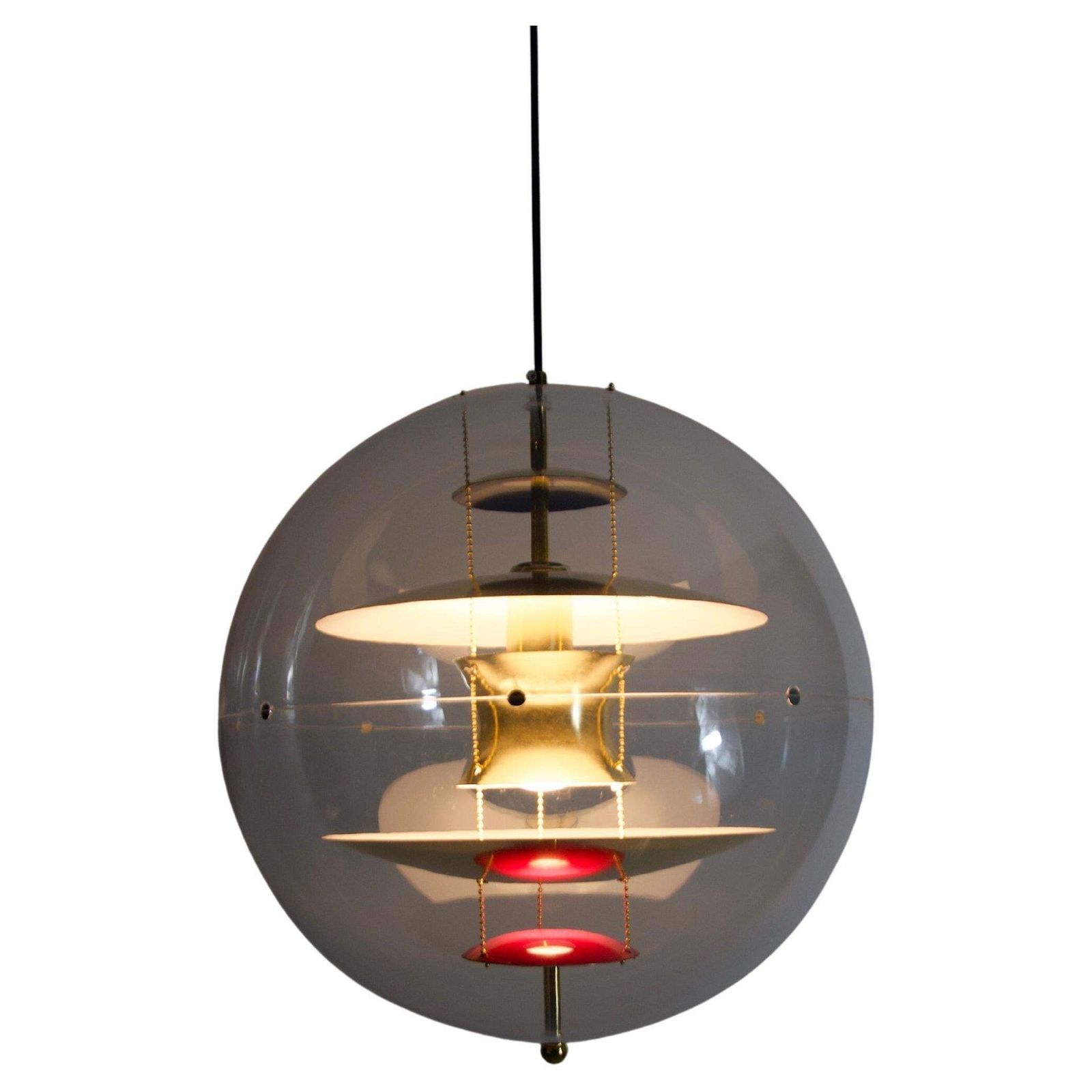 Danish Vp Globe Pendant Lamp By Verner Panton, 2000s