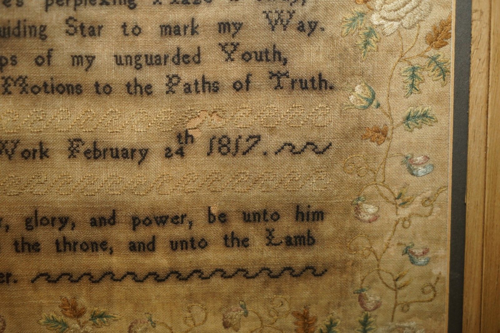 photo for sale Collectable Antique Antique 1817 Mary Perkins George III Needlework Sampler