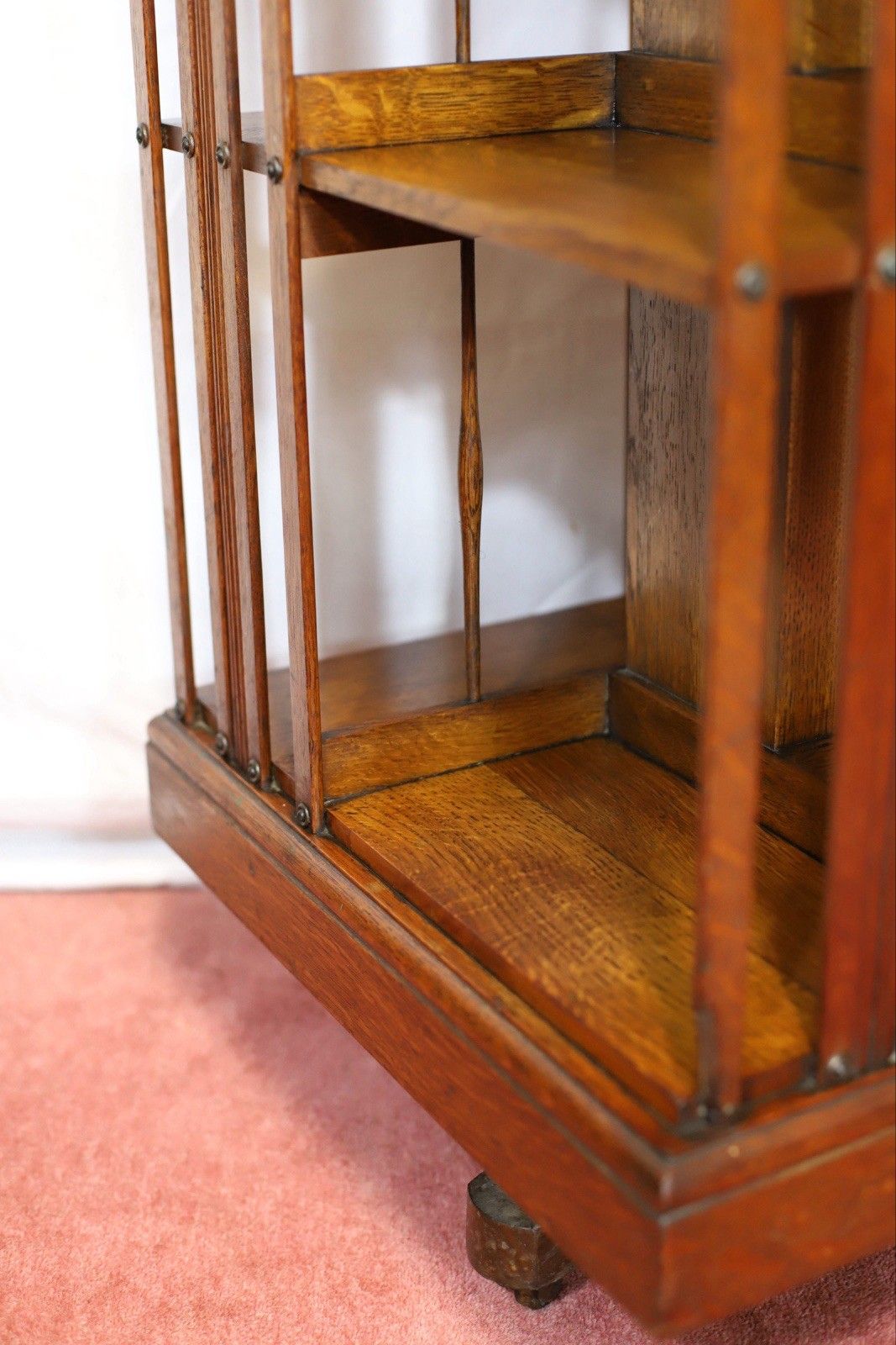 photo buy Beautiful Victorian Oak Revolving Bookcase.