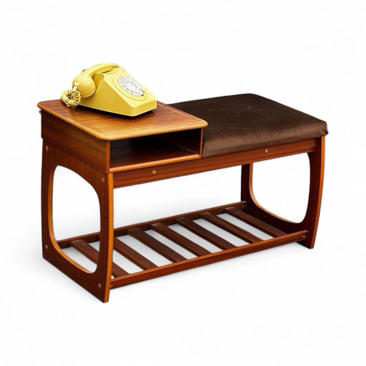 Mid Century Telephone Table With Telephone