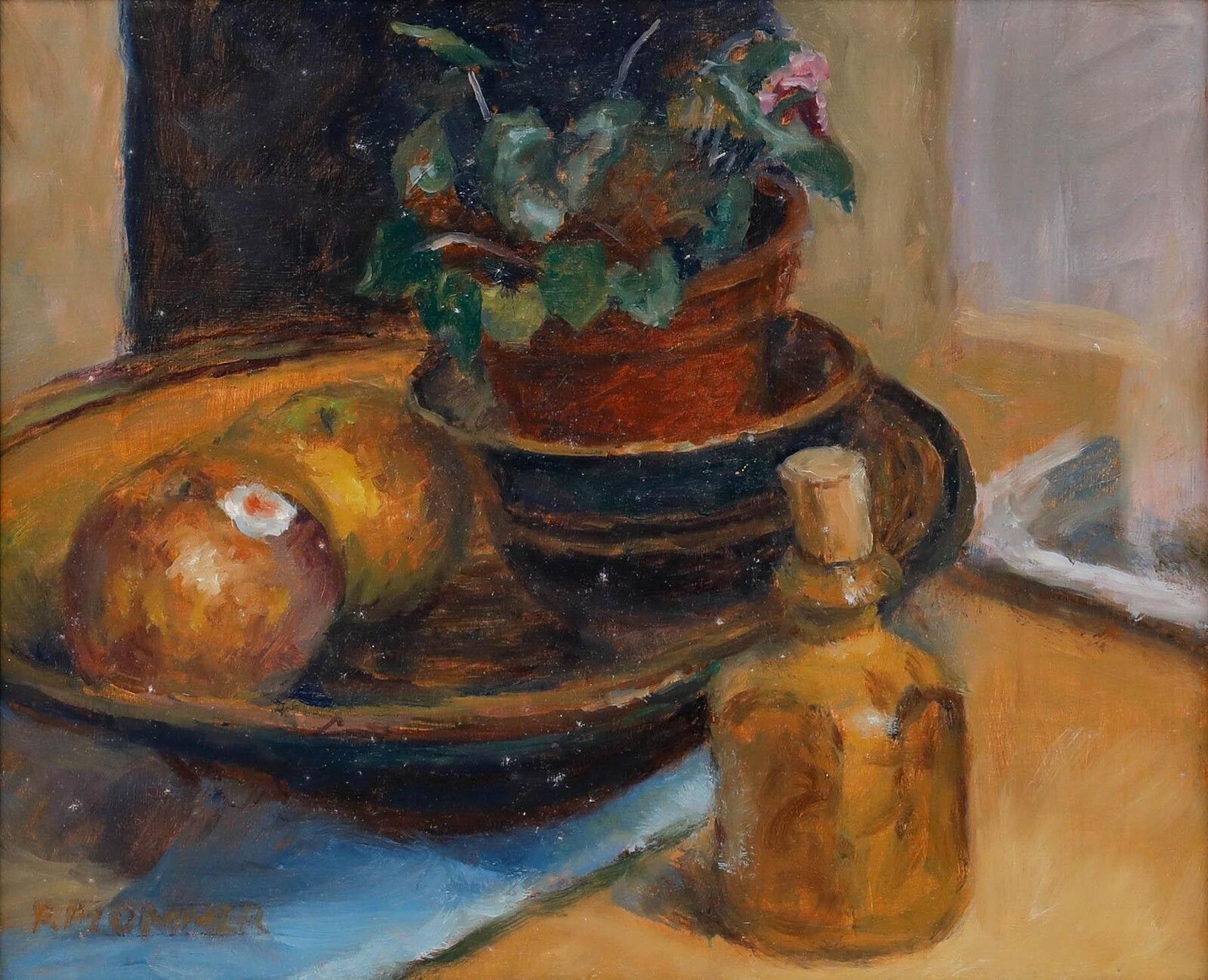 Pauline Plummer (B.1933)   Framed Contemporary Oil, Egremont Russets photo furniture