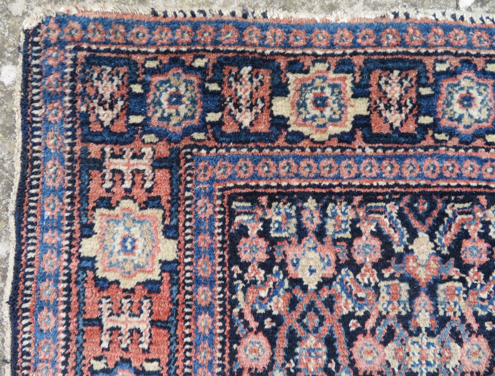 Textiles Kurdish Senneh Rug. 135cm X 102cm. photo
