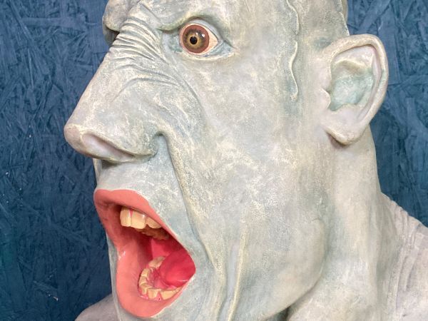 A Rare Life Size Horror Head Sculpture By Peter Mook Entitled Gobsmacked photo for sale
