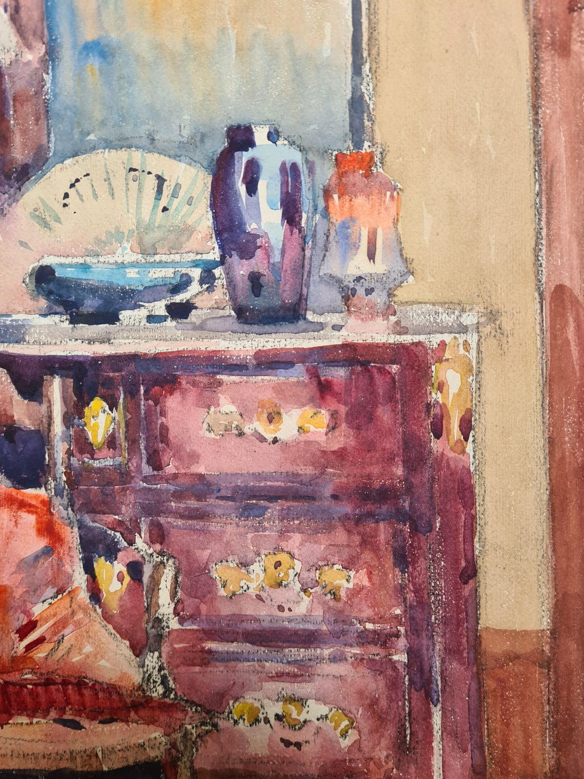 César Auguste Drouot, (Dit Auguste Drouot) Provencale French Interior View, The Chateau photo vintage