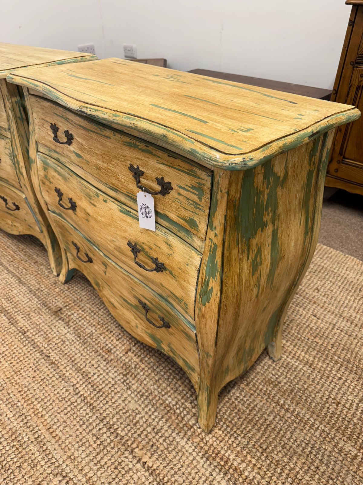 Pair Of Hand Painted Bombe Chest Of Drawers photo 1450.0