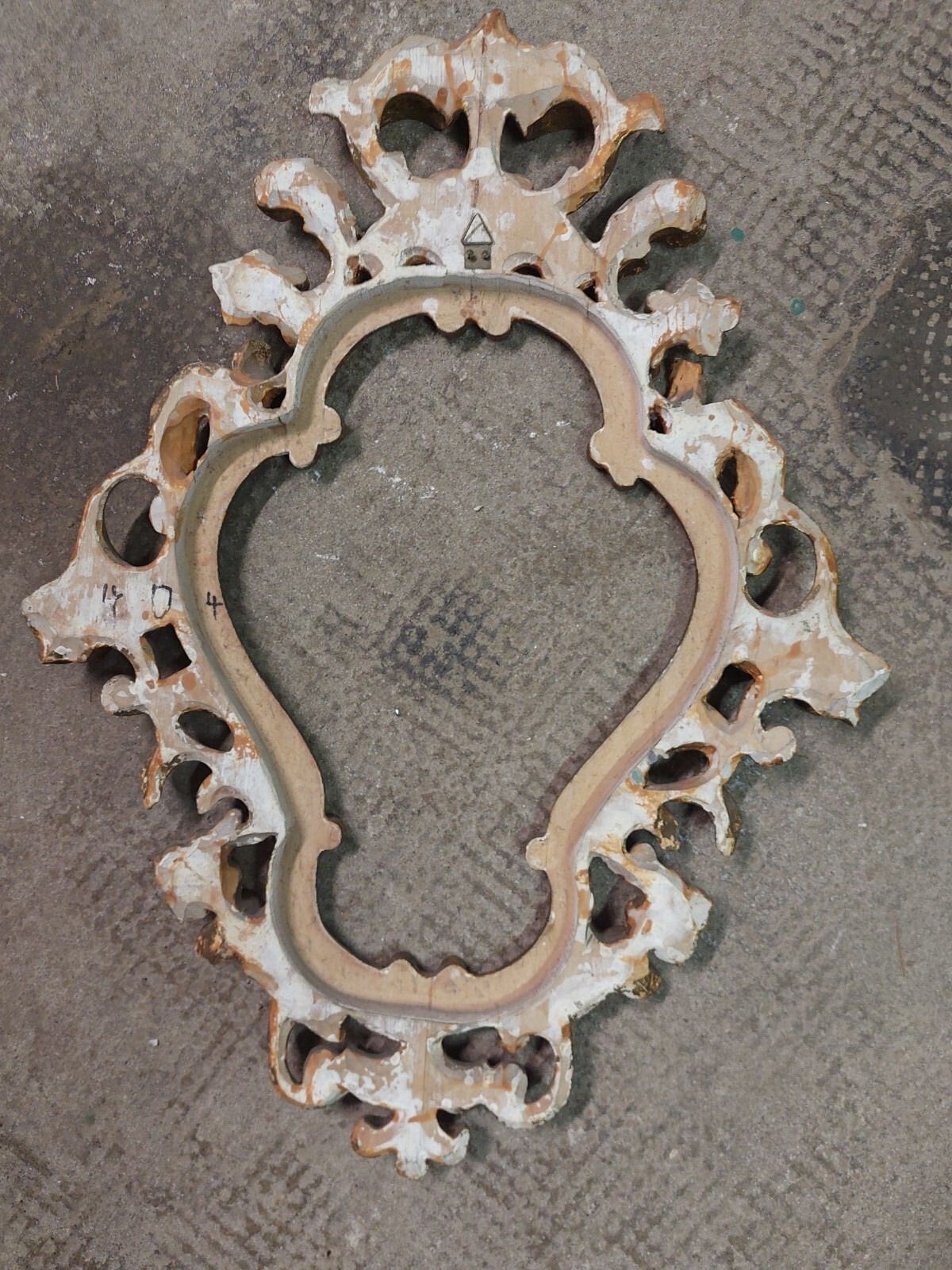 Baroque Carved Wood Frame First Half Of The 900s Gilded photo vintage
