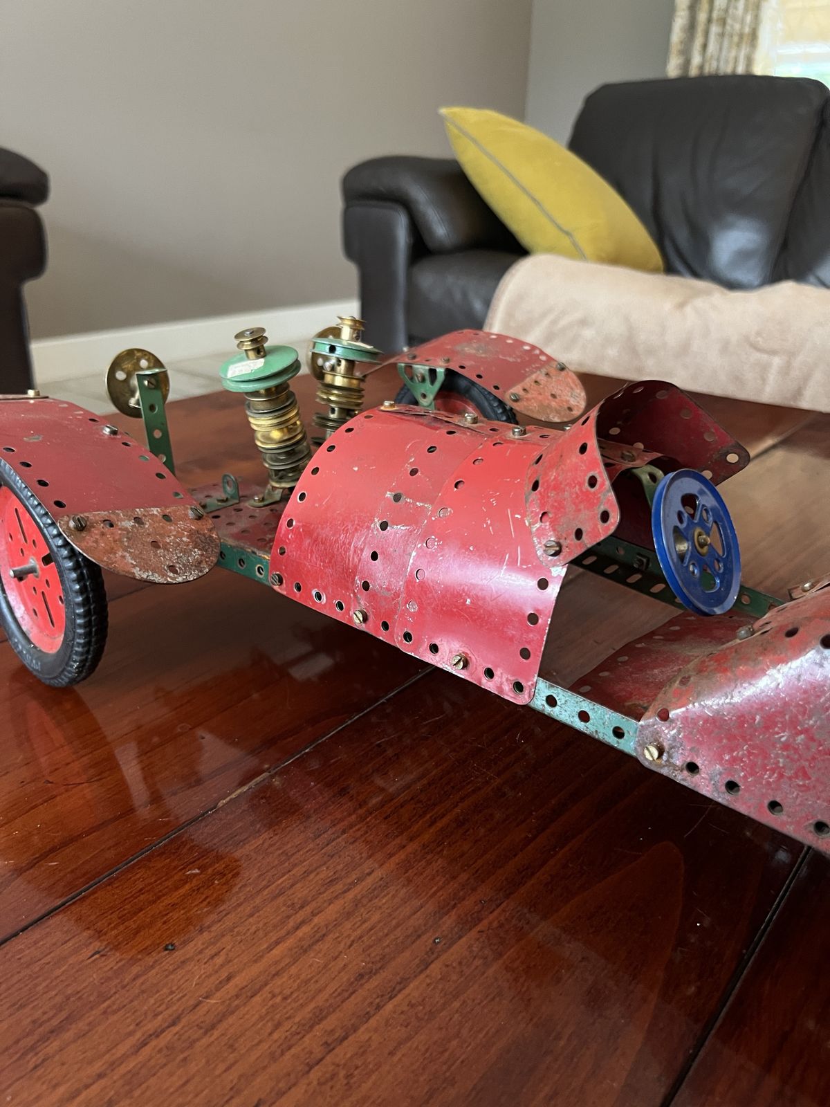 Large Vintage Meccano Racing Car Model photo vinterior