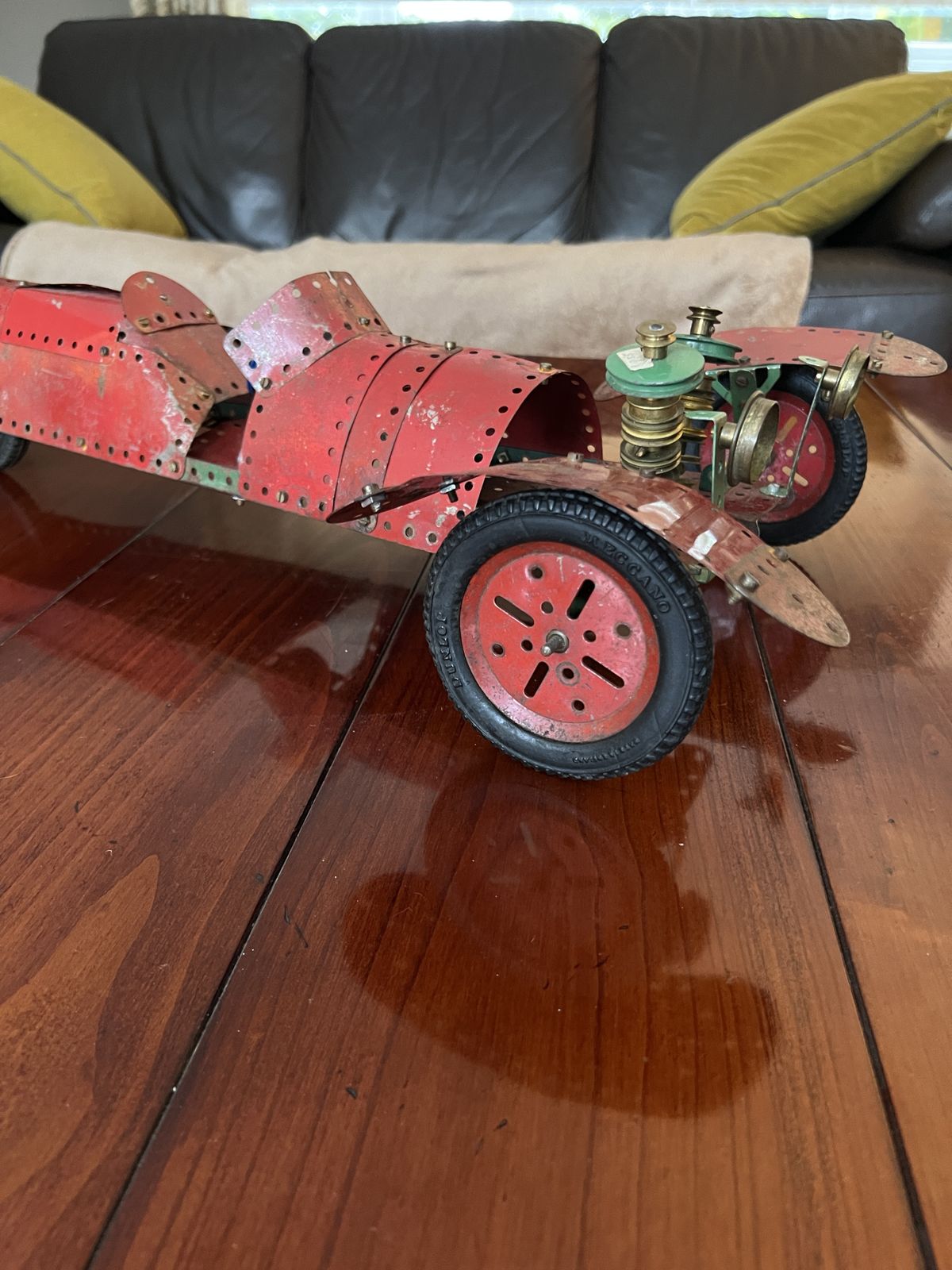 Home Decor Large Vintage Meccano Racing Car Model photo