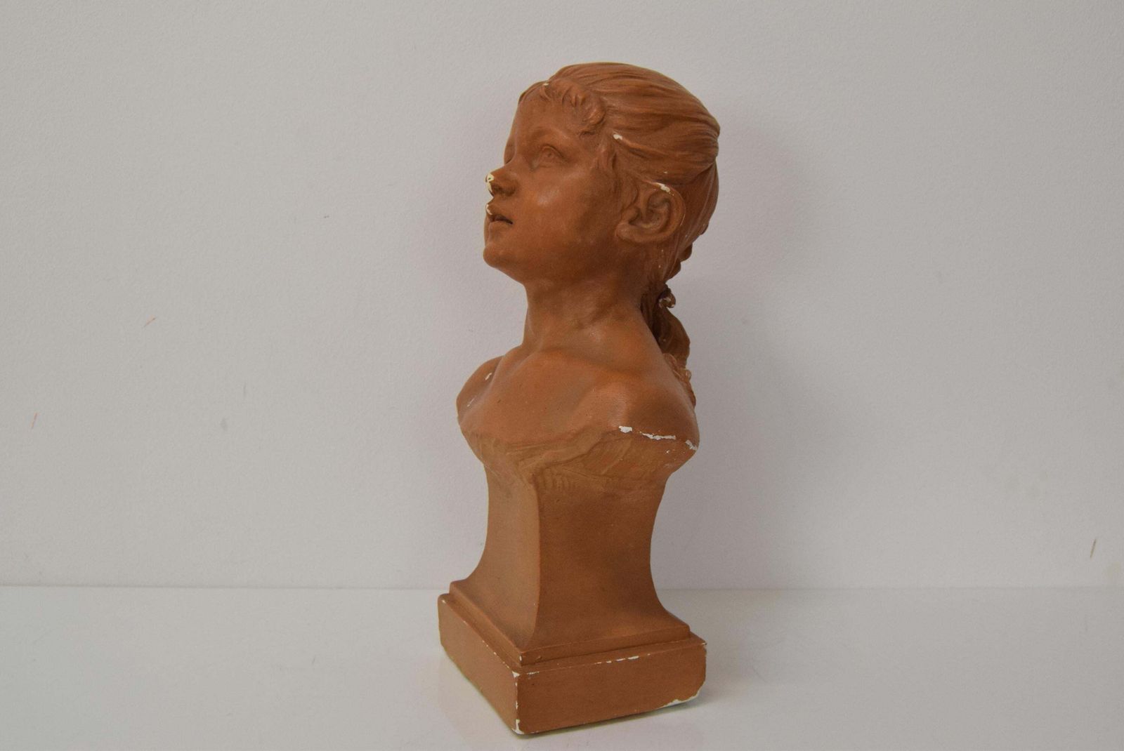 photo for sale Plaster Bust From The Belle époque Period By Jindřich říha, 1890s.
