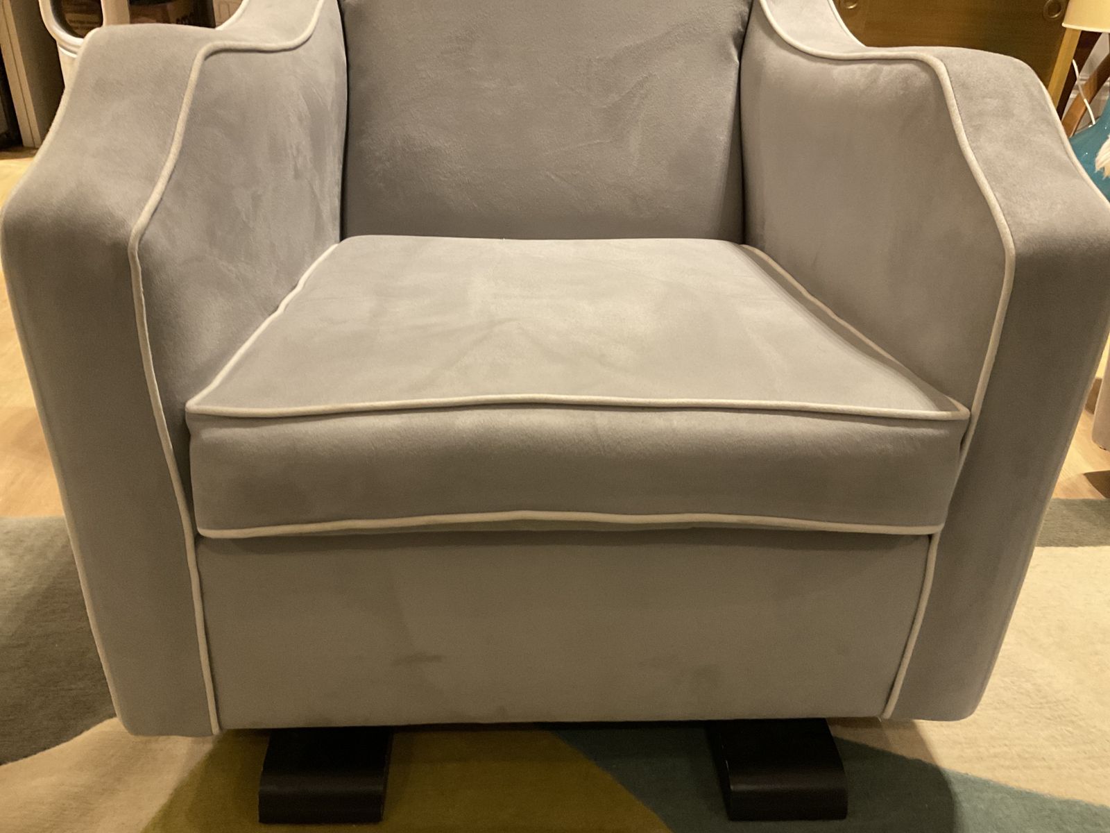 Olli And Ella Gliding Chair   Premium Microsuede   Very Good Condition photo Furniture