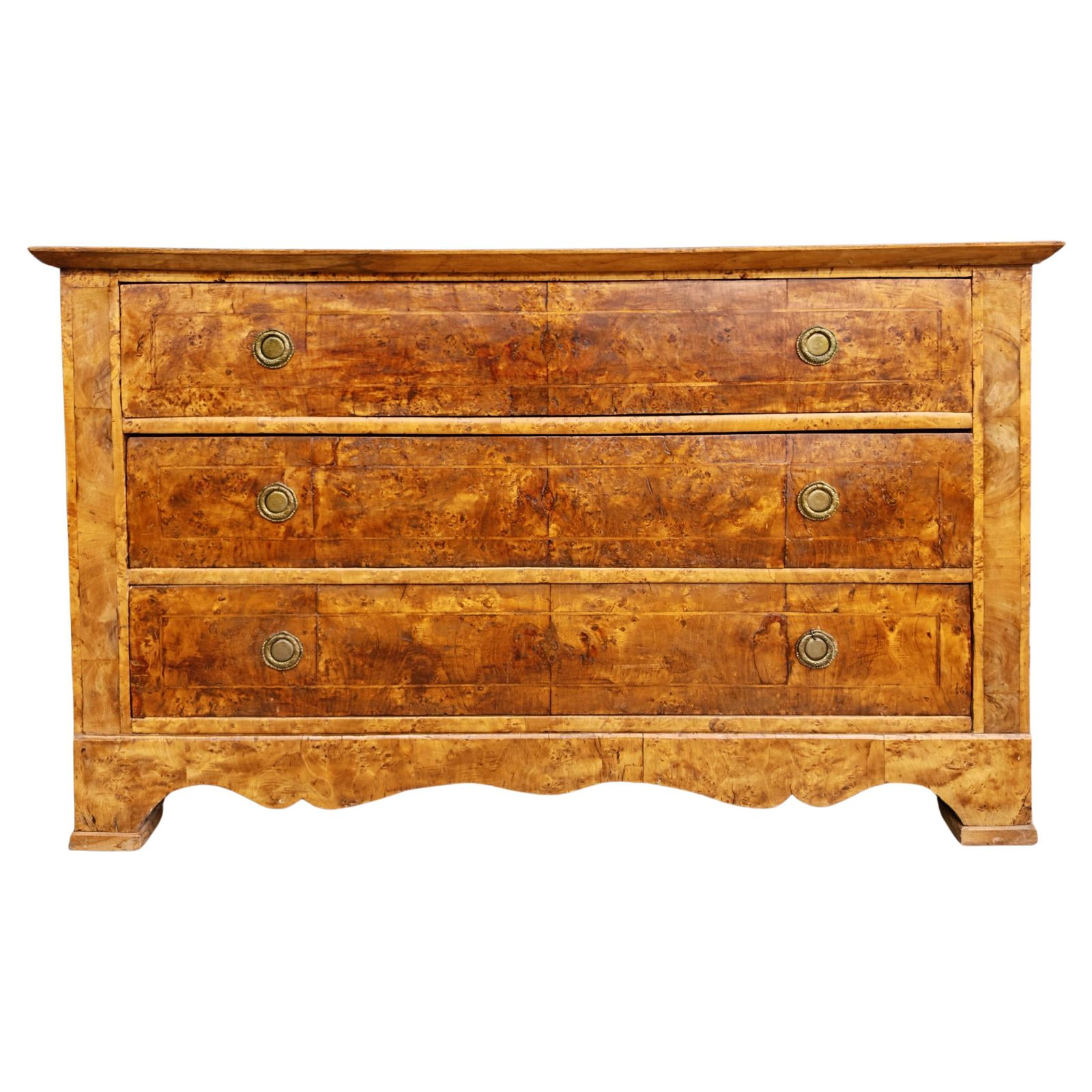 Antique Biedermeier Chest Of Drawers In Populus Nigra, Austria 1820s