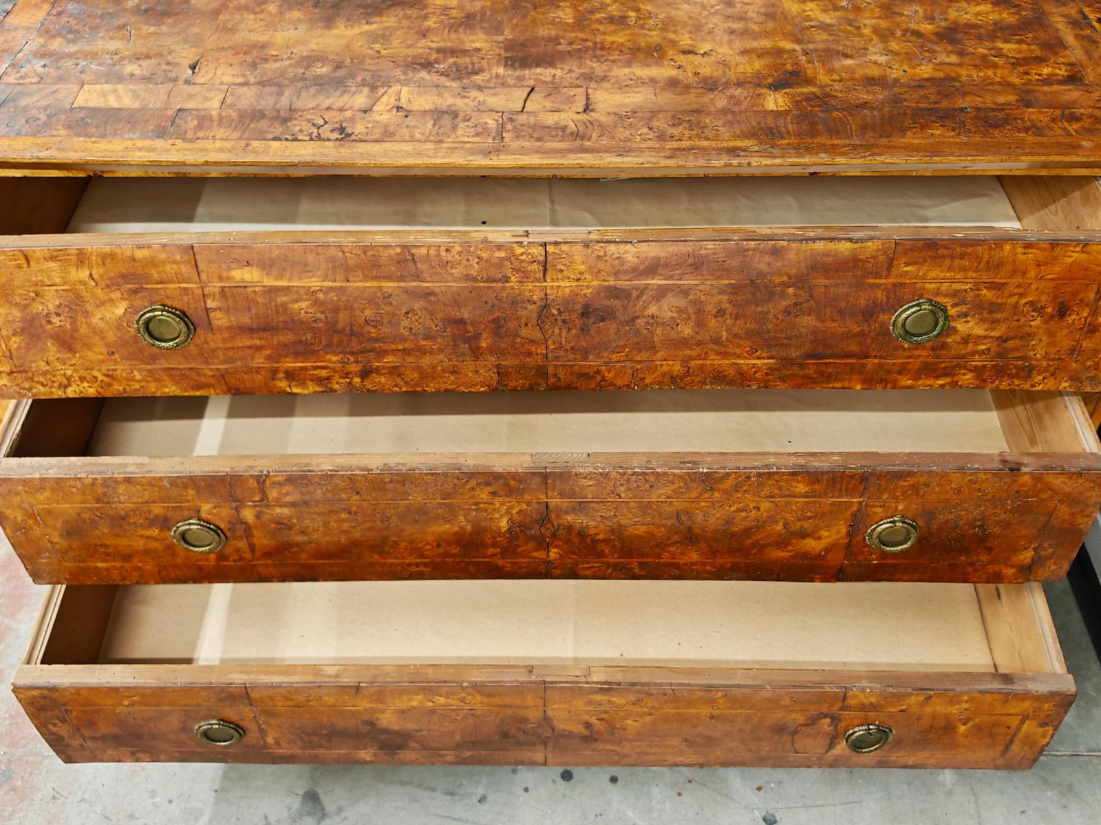 Antique Biedermeier Chest Of Drawers In Populus Nigra, Austria 1820s photo buy