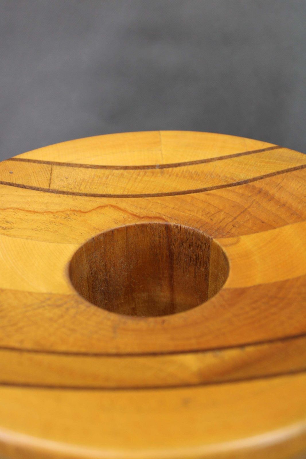 photo for sale Pair Of Large Czechoslovakian Wooden Vases, Mixed Woods, 1960s
