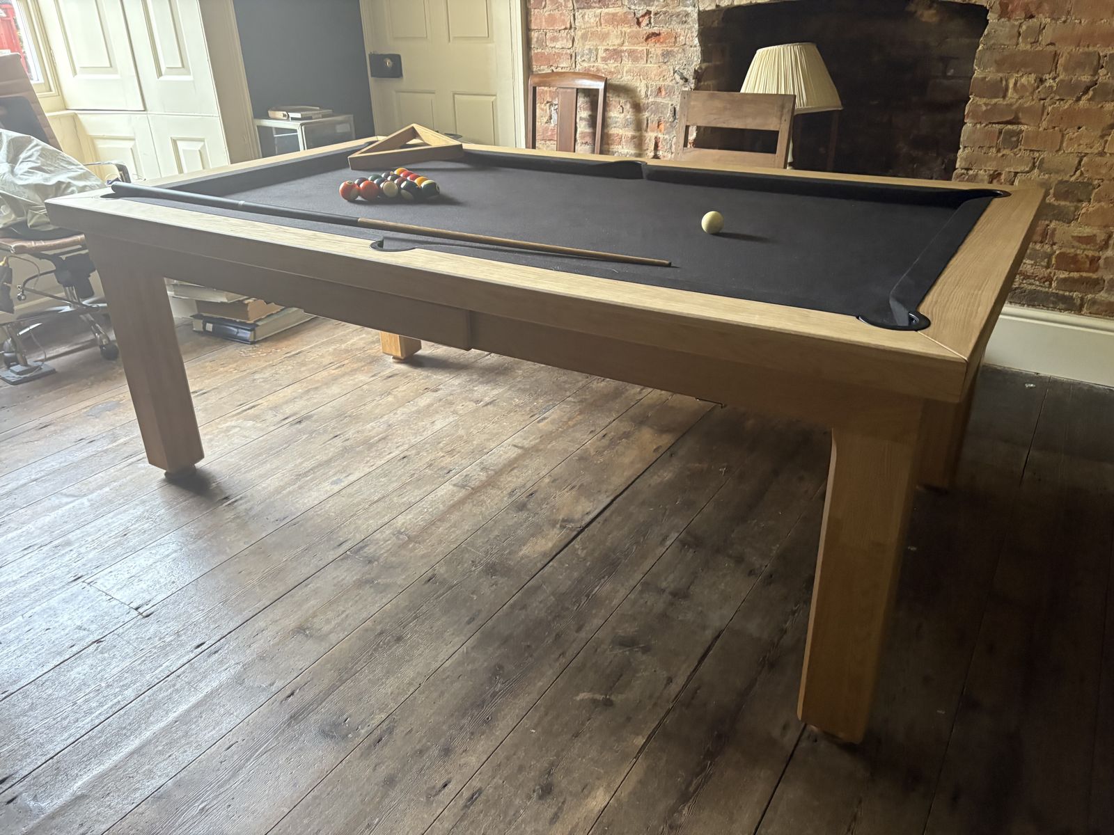 English Modern Pool And Tennis Table In Oak photo for sale