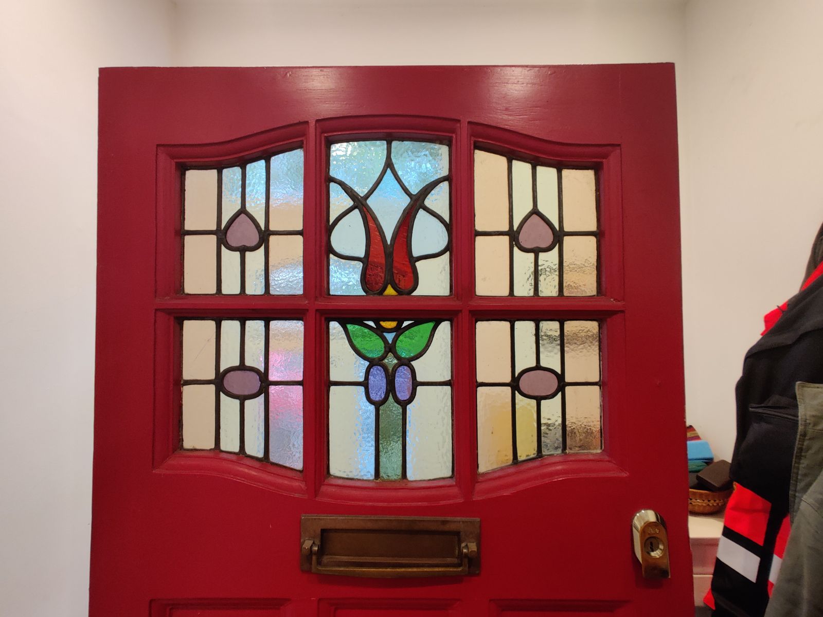 Antique 1920s Stained Glass Front Door Reclaimed Period photo furniture