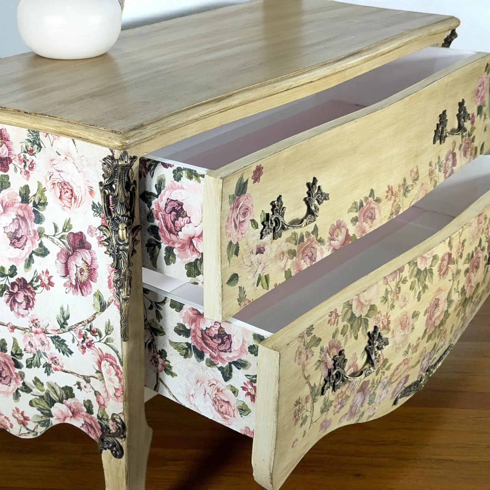 Vintage French Carved  Large Bombay Chest Of Drawers photo Furniture