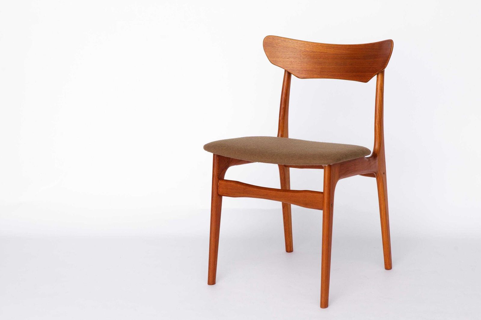 Set Of 8 Schiønning & Elgaard Chairs – 1960s Danish Design For Hs Møbler, Teak Dining Chairs, Green Upholstery, Restored photo 2860.0