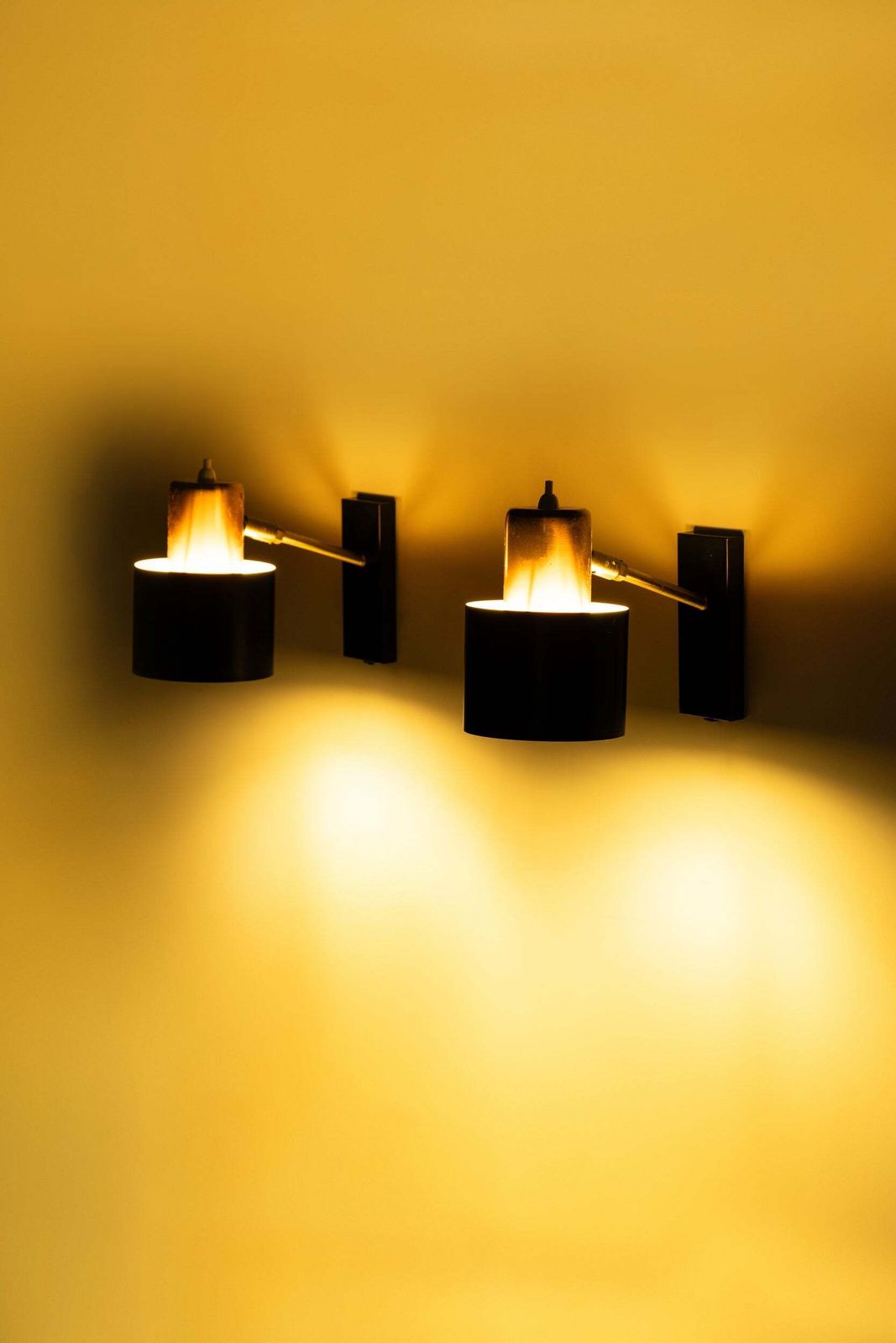 Pair Jo Hammerborg, Alfa Wall Lamps, Fog & Mørup, Denmark, 60s photo furniture