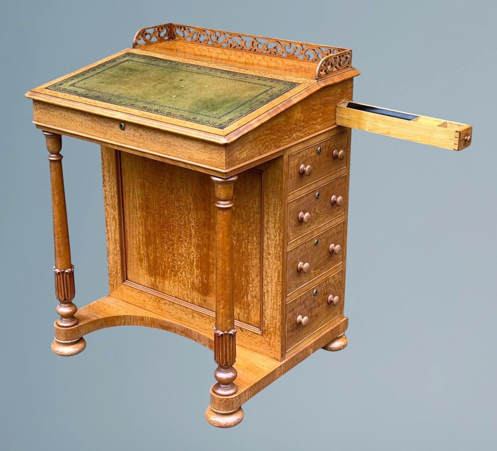 An Antique Victorian Satinwood Davenport Desk photo buy