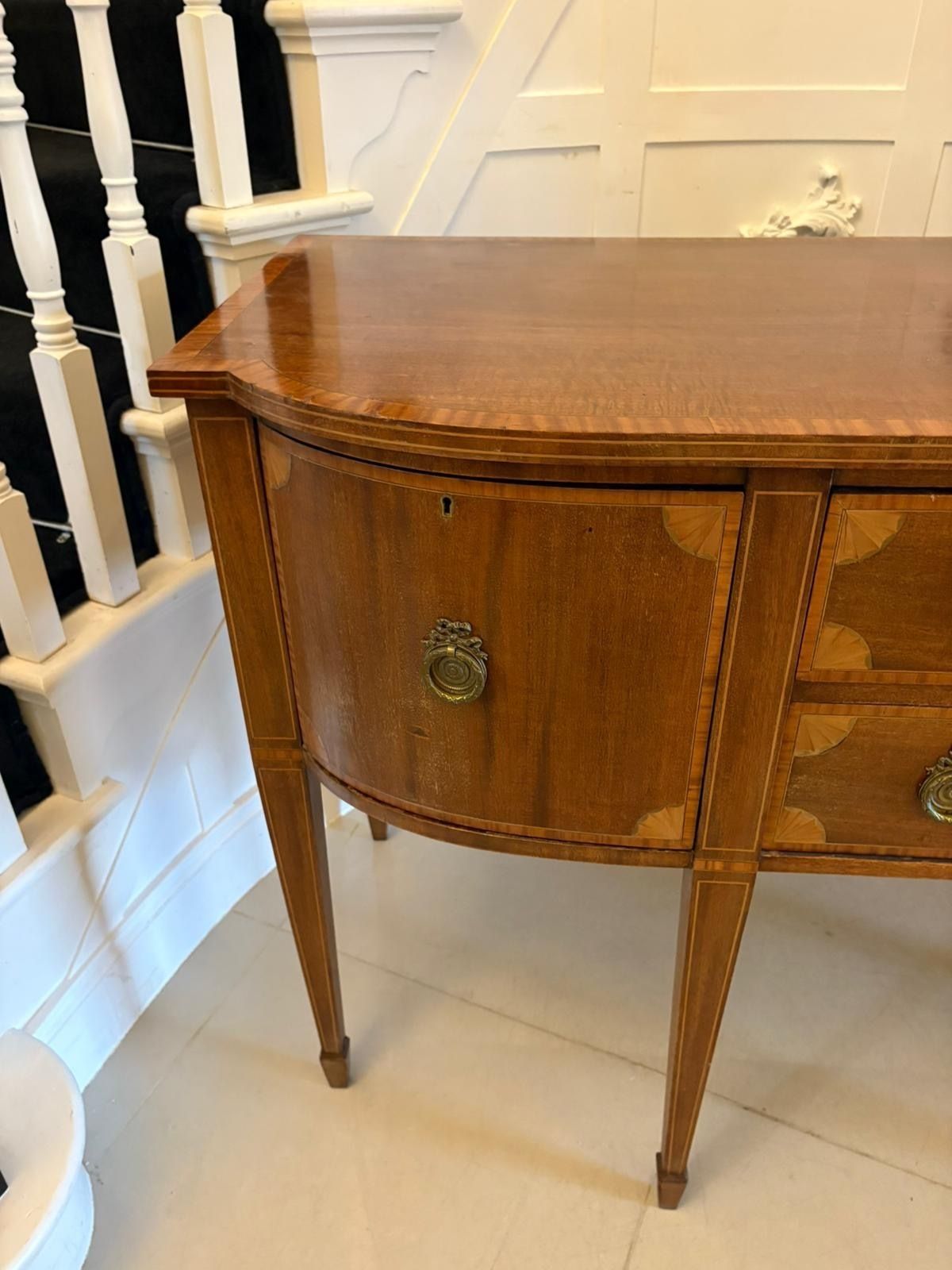 Antique Quality Mahogany And Satinwood Crossbanded Sideboard photo furniture