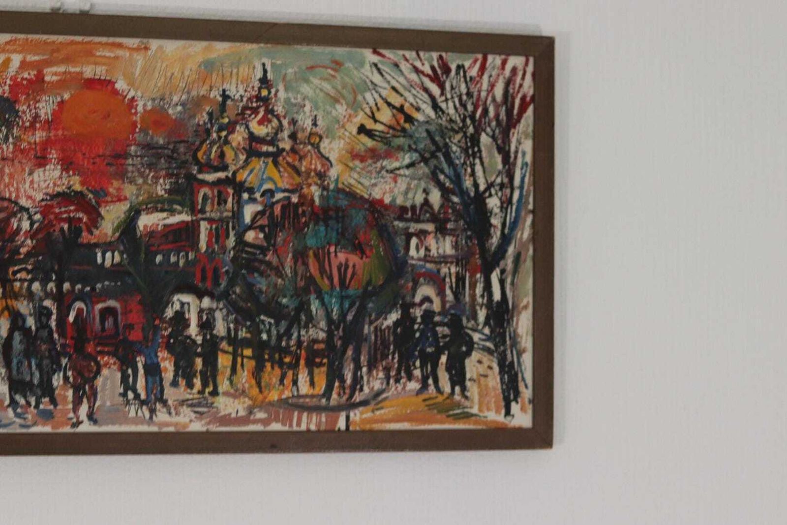 Original Swedish Oil On Panel – “Från Leningrad” By Sven Olsson – Vintage & Framed  67 × 29 Cm (26.4" × 11.4") photo vinterior