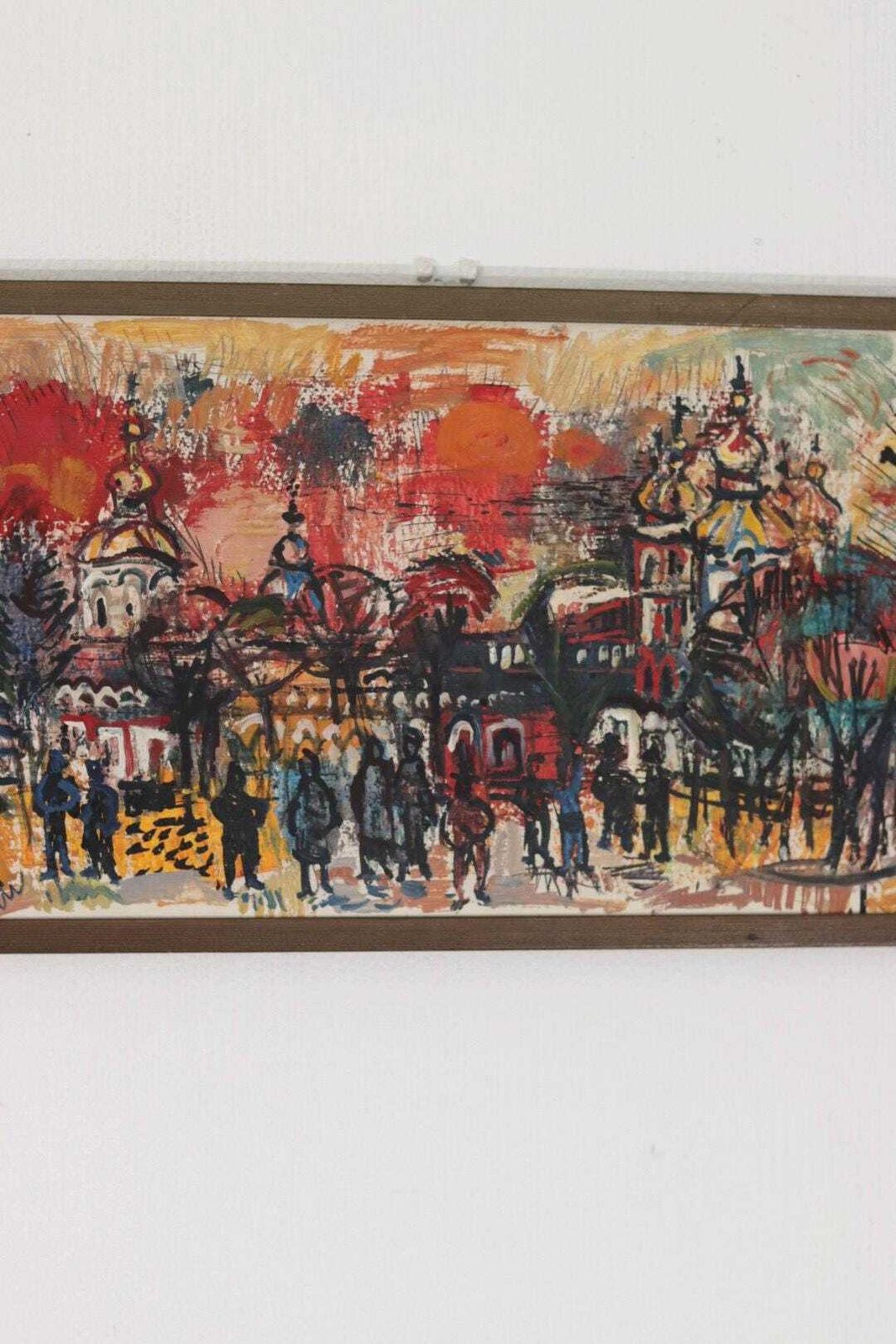 Original Swedish Oil On Panel – “Från Leningrad” By Sven Olsson – Vintage & Framed  67 × 29 Cm (26.4" × 11.4") photo buy