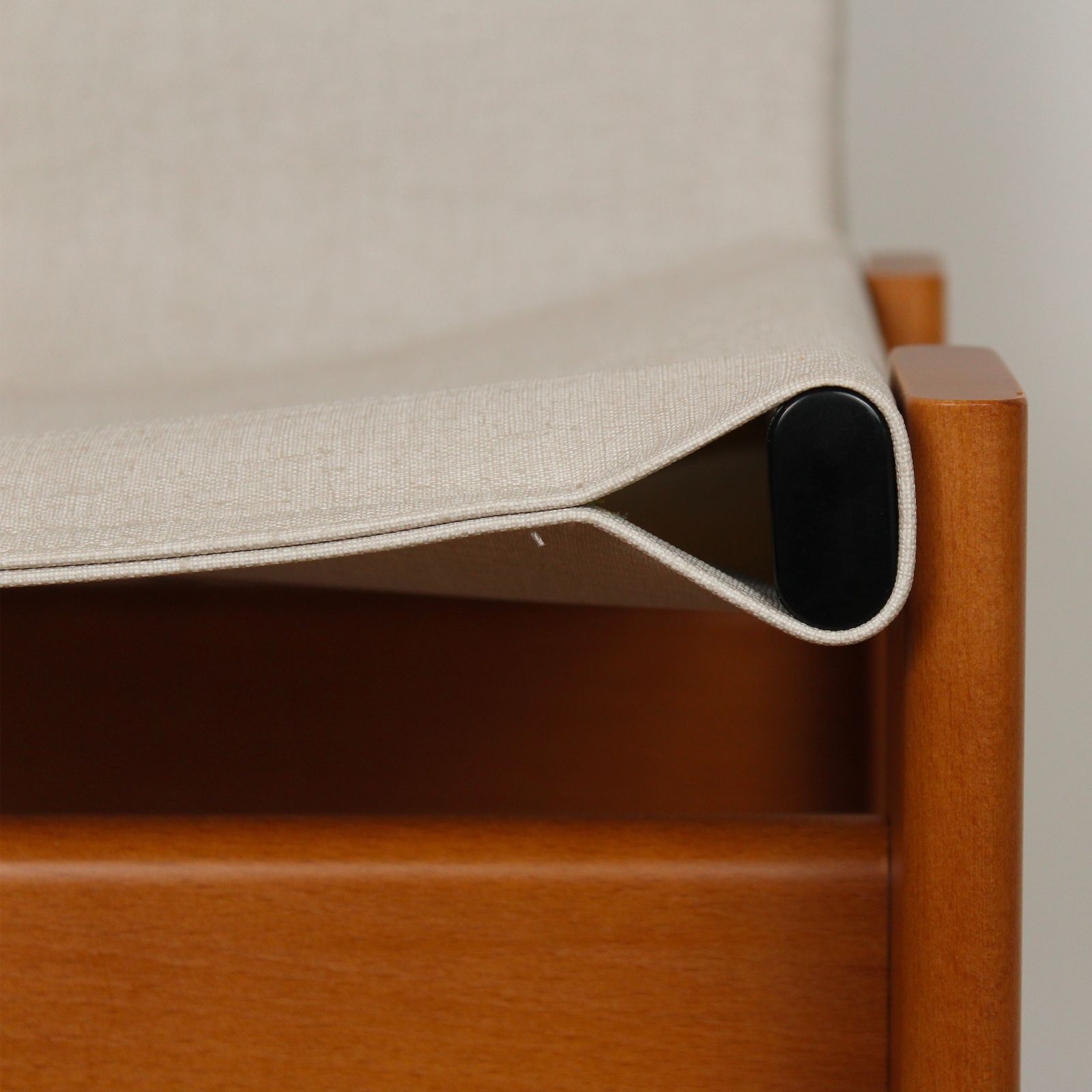 photo vintage Afra & Tobia Scarpa Off White Canvas Monk Dining Chair For Molteni, Set Of 8