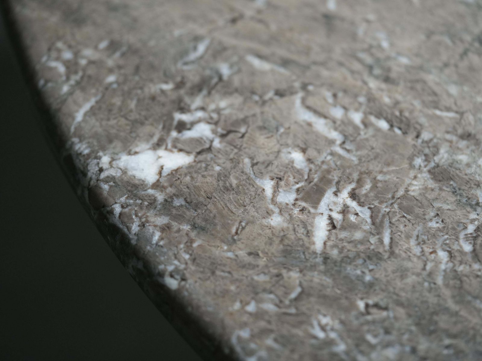 photo for sale Angelo Mangiarotti 'M1' Dining Table For Skipper In Light Grey / Light Brown Marble, 1969