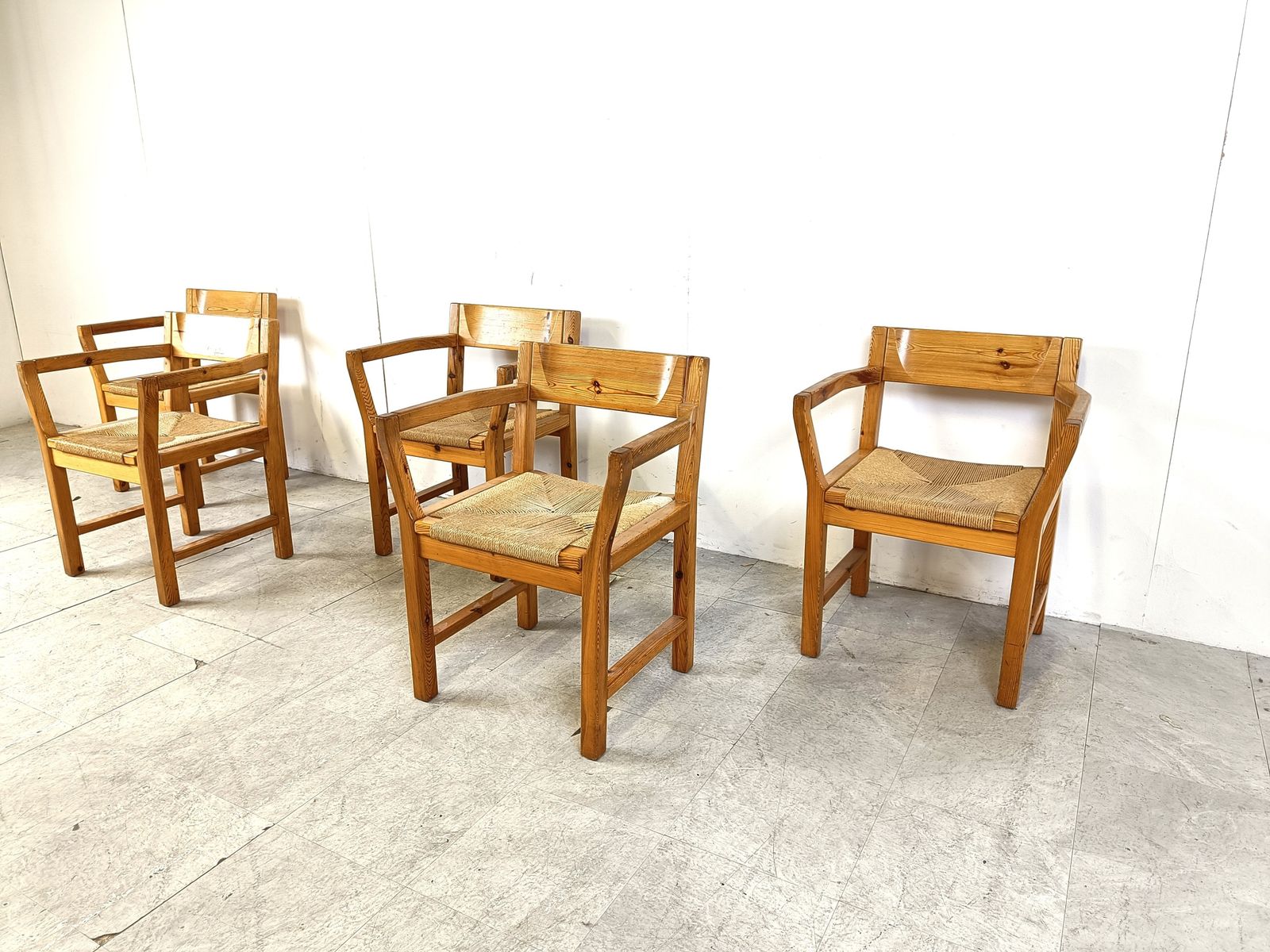 Vintage Scandinavian Pine Wood Dining Chairs, 1960s By Gm Mobler photo vinterior