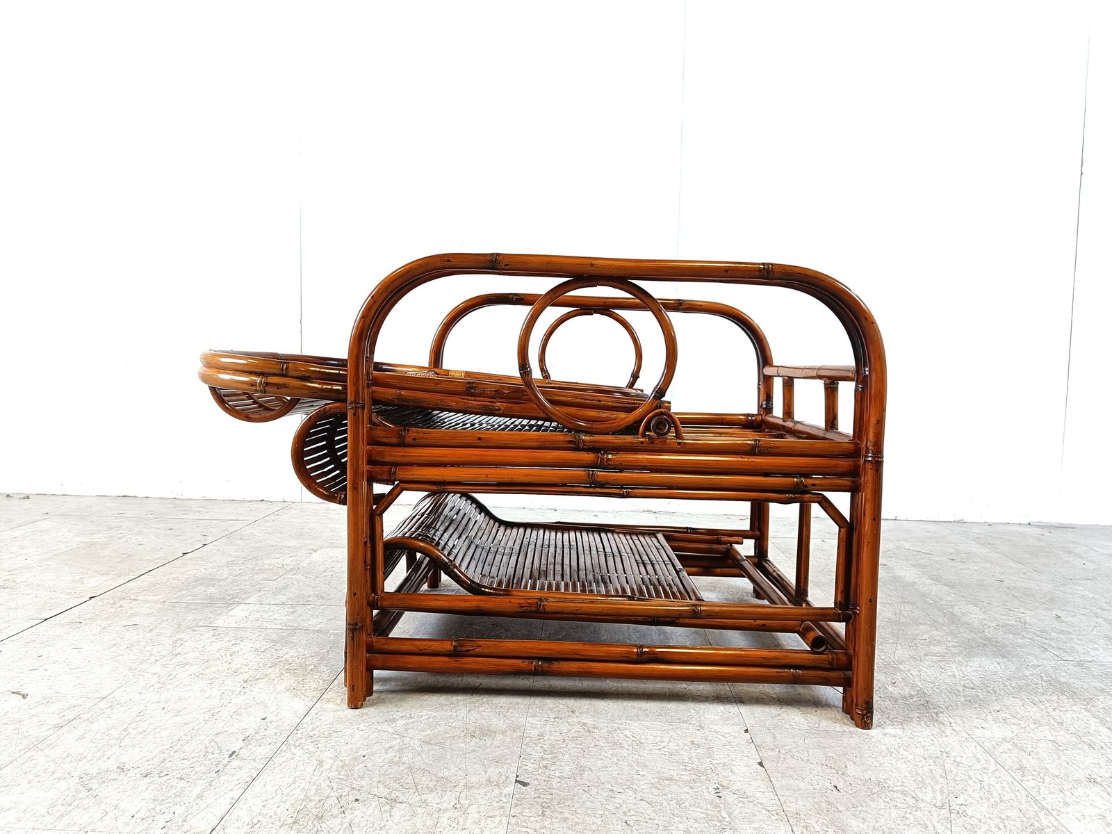 photo buy Mid Century Rattan And Bamboo Garden Chair, 1950s