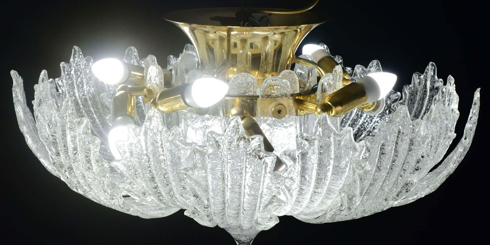 Garda, Luxury Italian Murano Glass Ceiling Light Or Flush Mount, 1980s photo buy