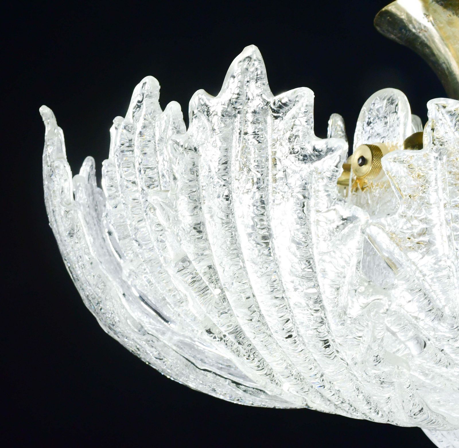 photo furniture Garda, Luxury Italian Murano Glass Ceiling Light Or Flush Mount, 1980s