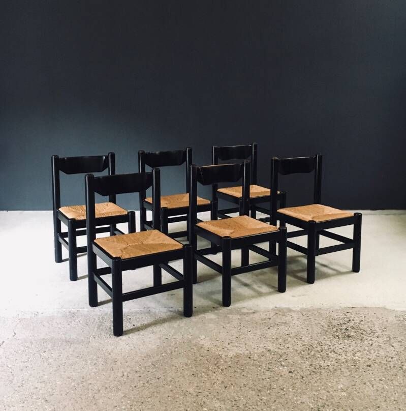 Mcm Design "Carimate" Stijl Eetkamerstoelen, Italië, Ca. Jaren 1970 photo for sale