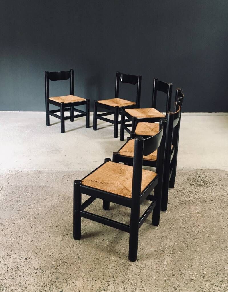 Mcm Design "Carimate" Stijl Eetkamerstoelen, Italië, Ca. Jaren 1970 photo 1400.0