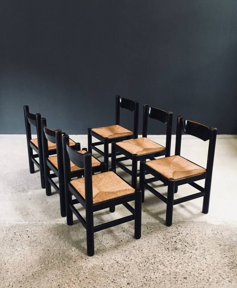 Mcm Design "Carimate" Stijl Eetkamerstoelen, Italië, Ca. Jaren 1970 photo vinterior