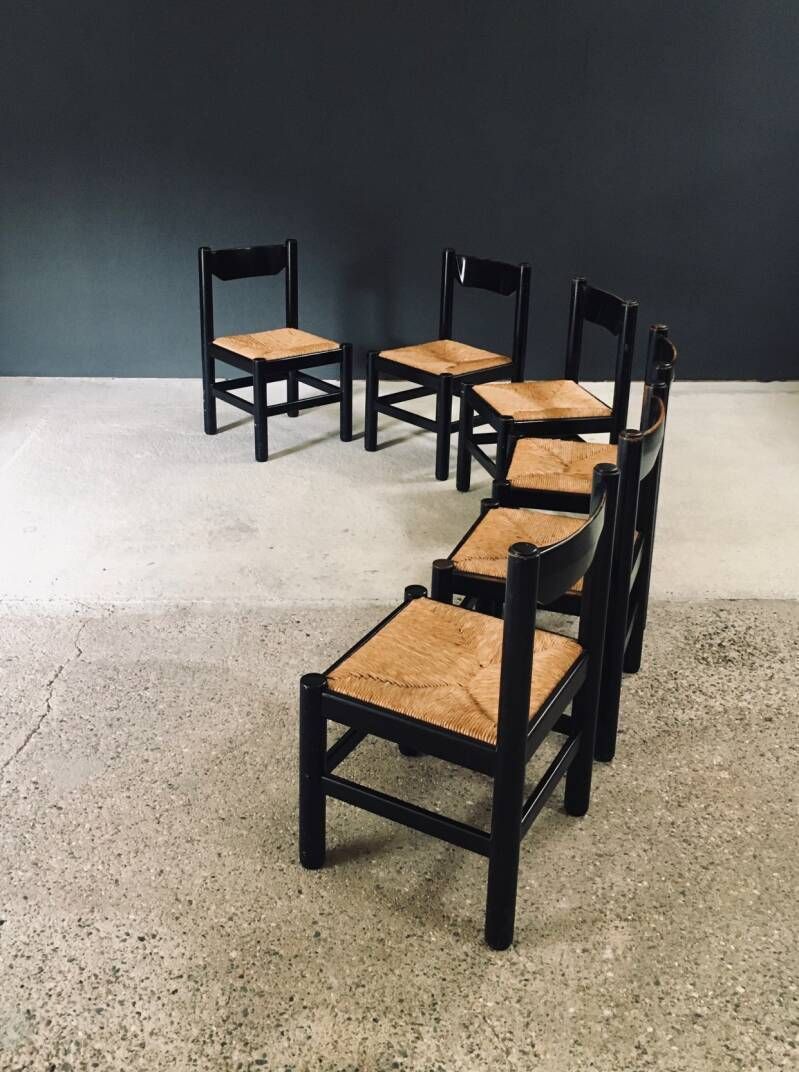 Meubels Mcm Design "Carimate" Stijl Eetkamerstoelen, Italië, Ca. Jaren 1970 photo