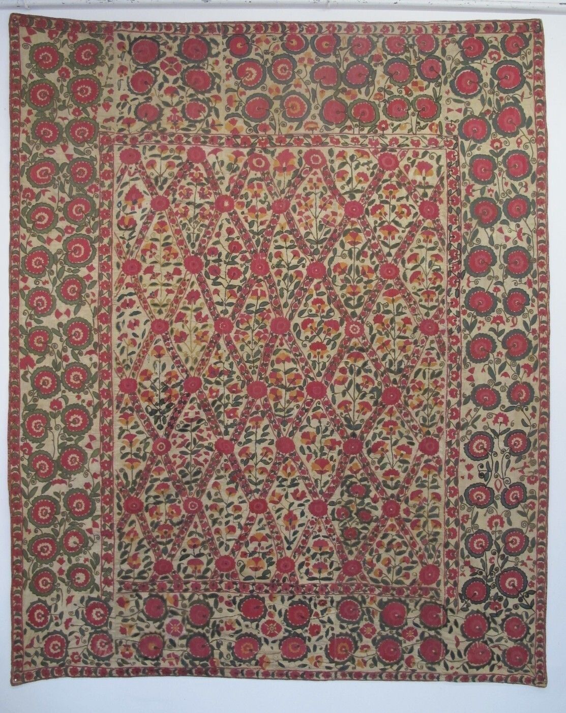 Uratube Suzani, Uzbekistan, Circa 1850, 2.32m X 1.84m