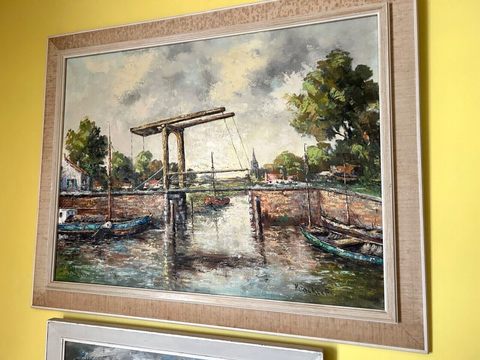 Original Oil Painting Nicolaas Van Vulpen Wiert   Signed Framed Mid Century photo 190.0