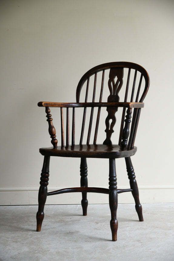 Antique Elm & Ash Windsor Chair photo for sale