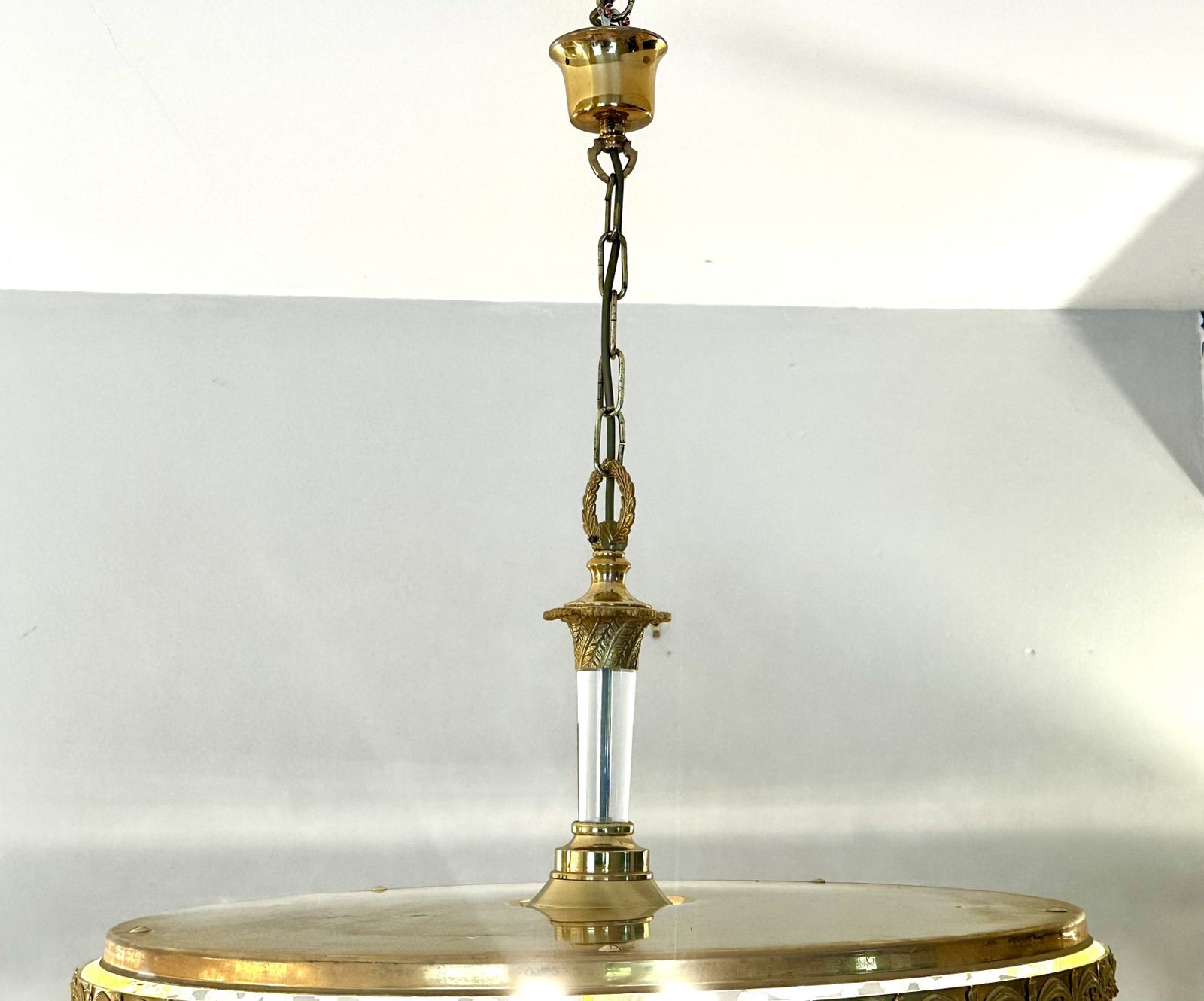 Large Crystal Beadwork And Lucite Chandelier C1970. Attributed To Preciosa. photo buy