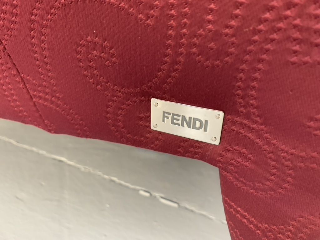 1900.0 Fendi Casa Armchair – In Red Embroidered Fabric photo