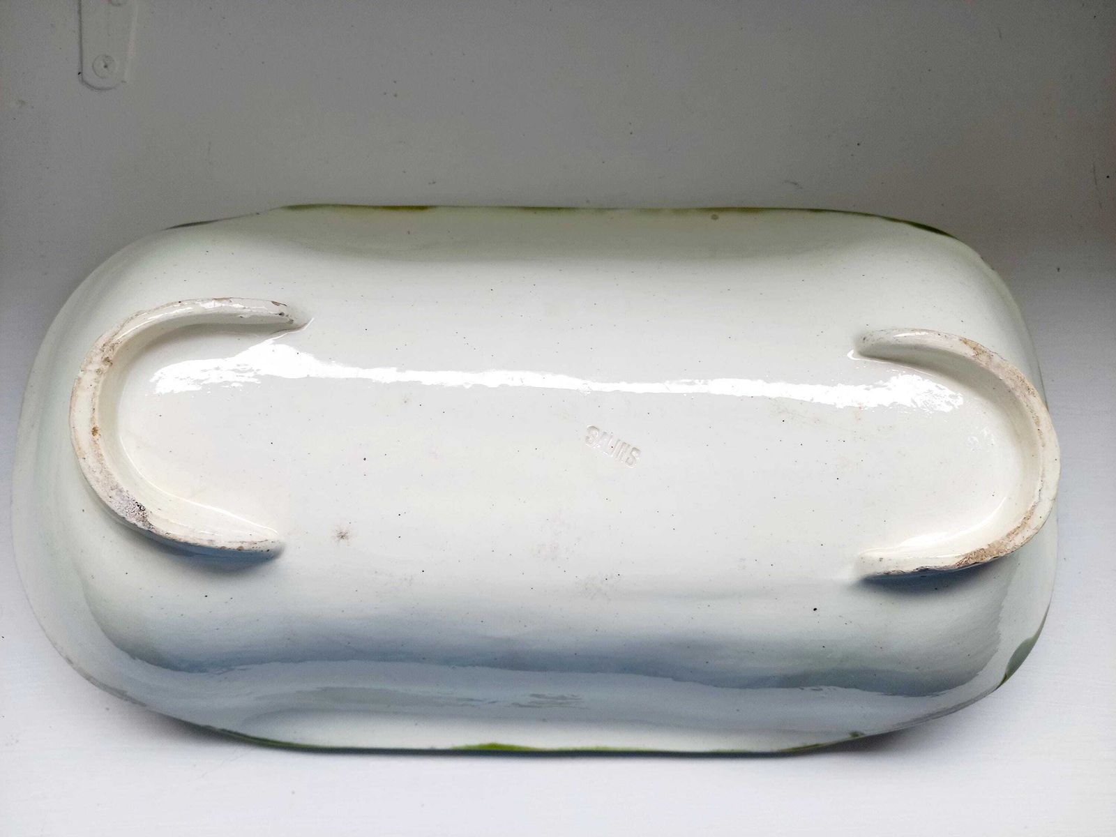 photo for sale Antique French Asparagus Serving Dish Faience Majollica