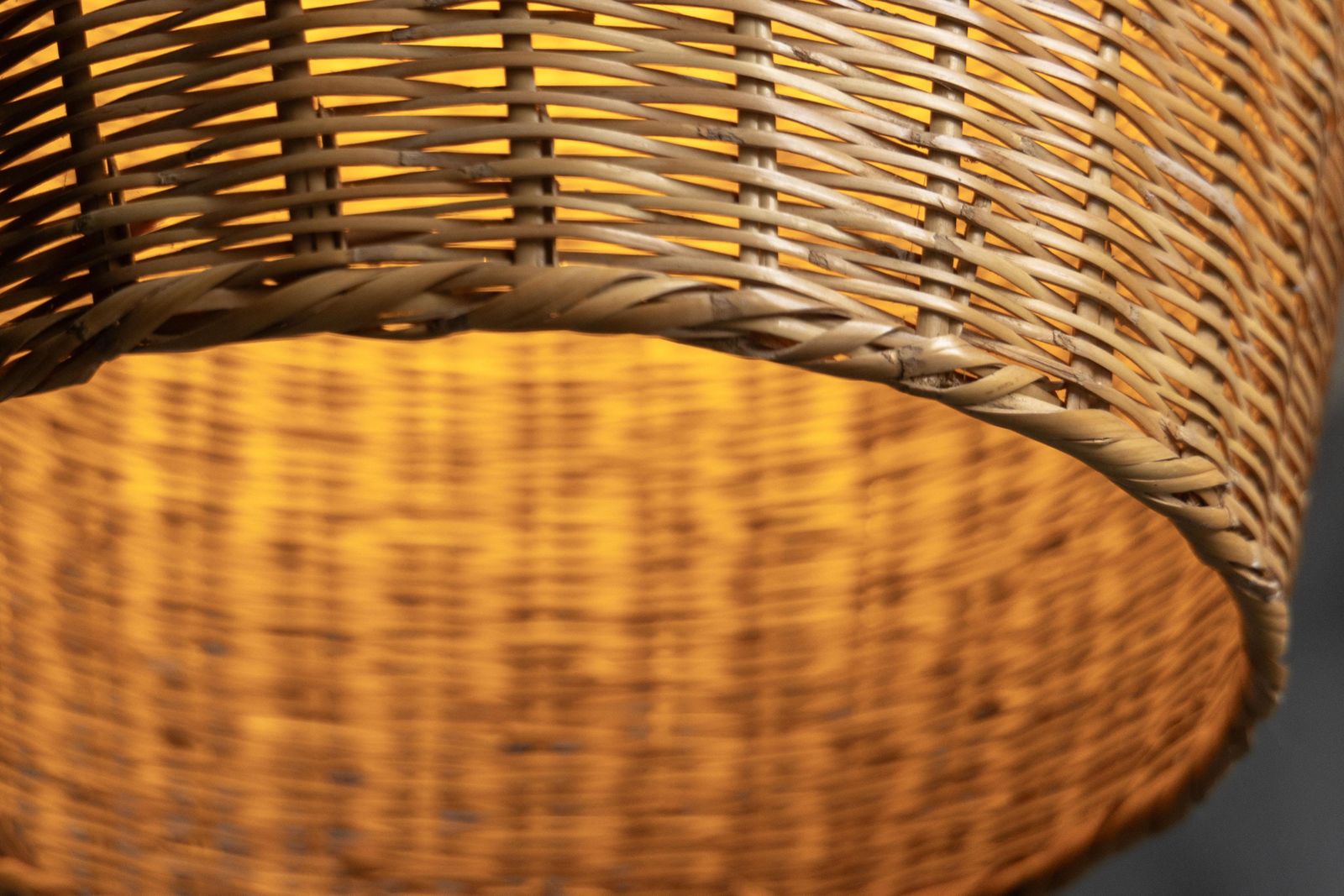 photo buy Sculptural Rattan Pendant Lamps, France, 1960s