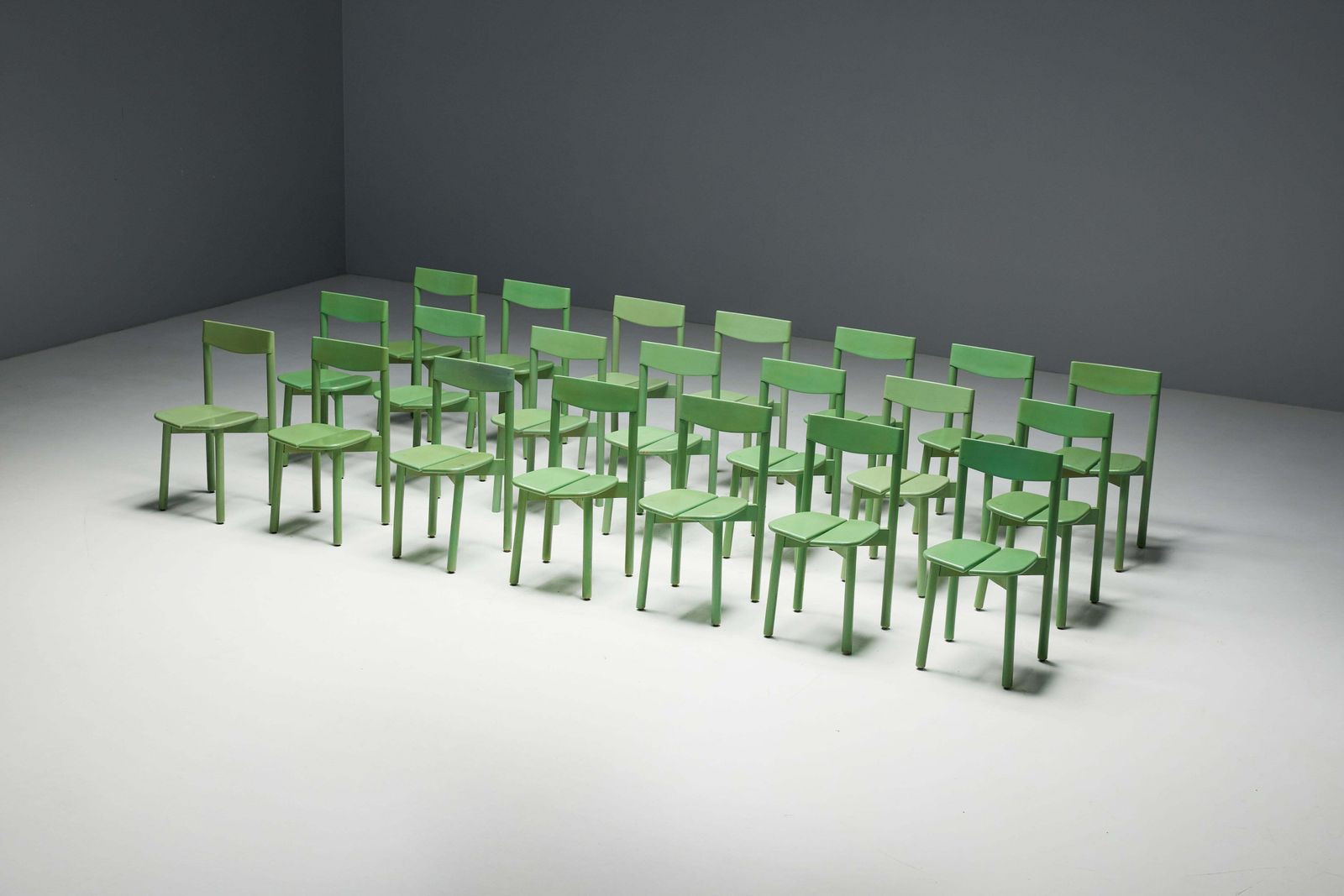 Green "Coffee Bean" Dining Chairs By Pierre Gautier Delaye, France, 1965 photo furniture