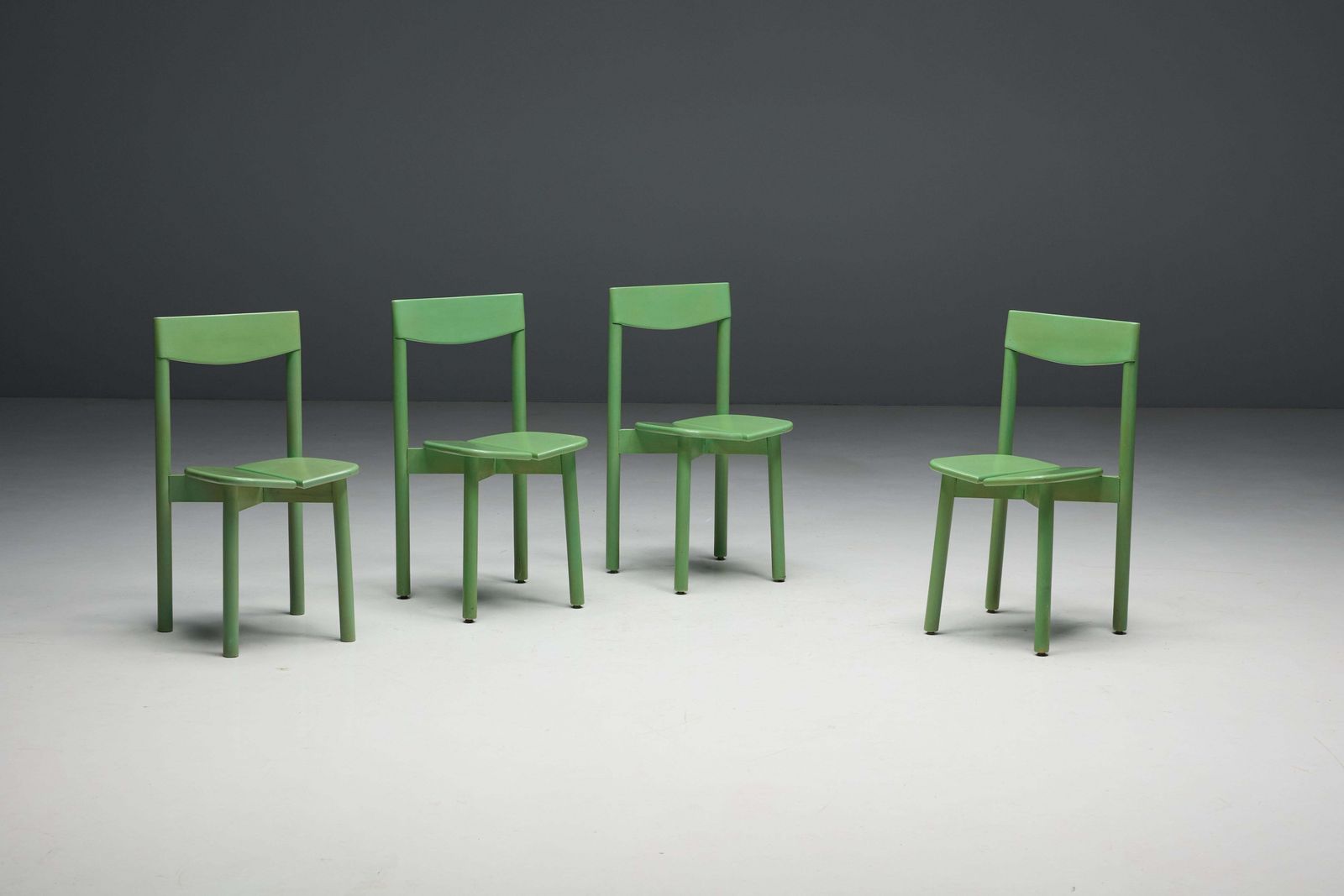 Green "Coffee Bean" Dining Chairs By Pierre Gautier Delaye, France, 1965 photo vinterior