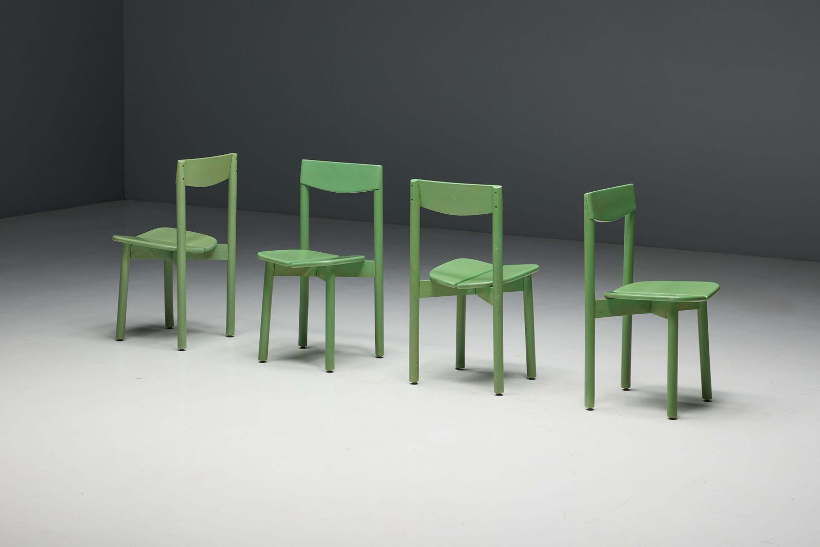 Green "Coffee Bean" Dining Chairs By Pierre Gautier Delaye, France, 1965 photo buy