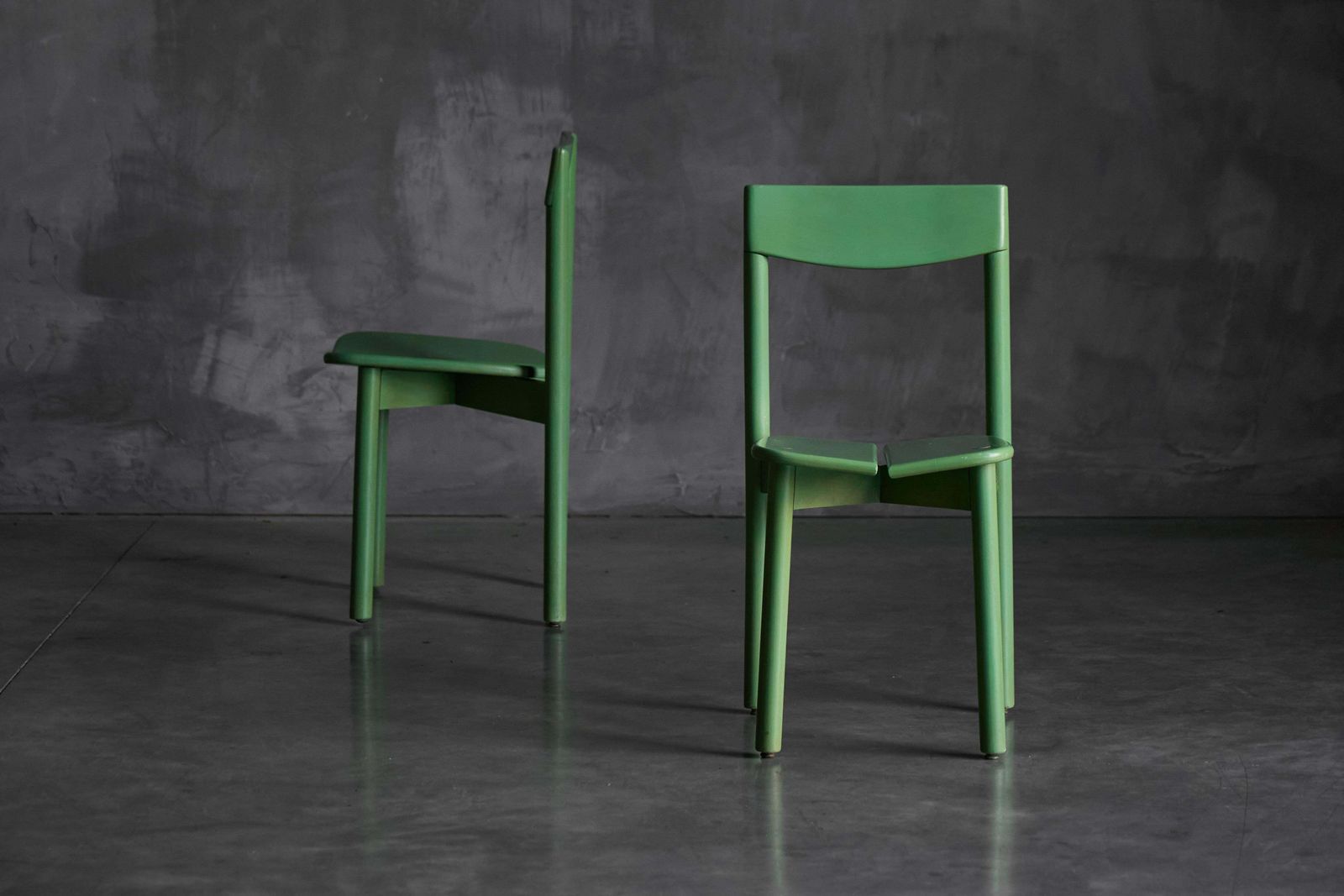 photo furniture Green "Coffee Bean" Dining Chairs By Pierre Gautier Delaye, France, 1965