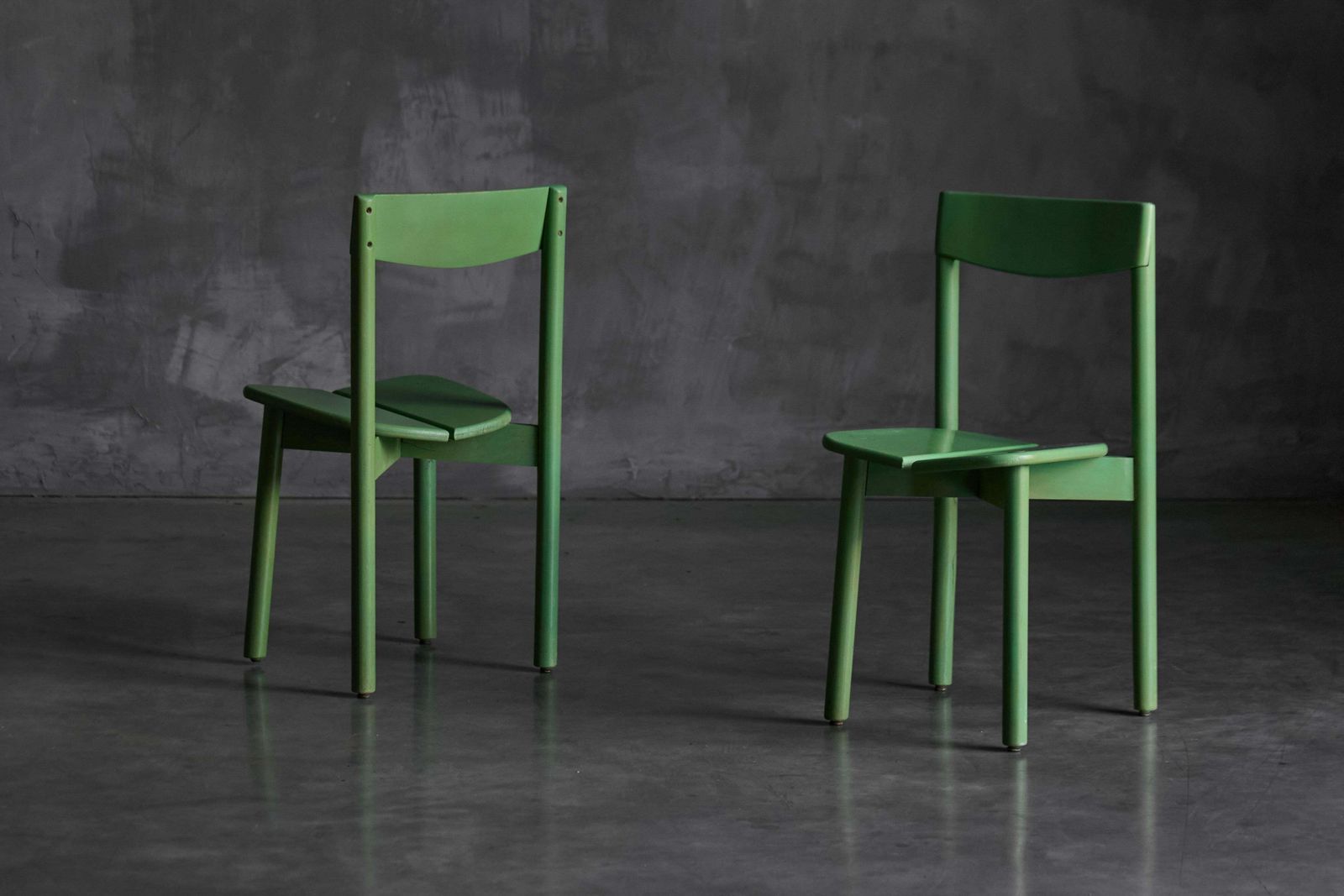 photo for sale Green "Coffee Bean" Dining Chairs By Pierre Gautier Delaye, France, 1965